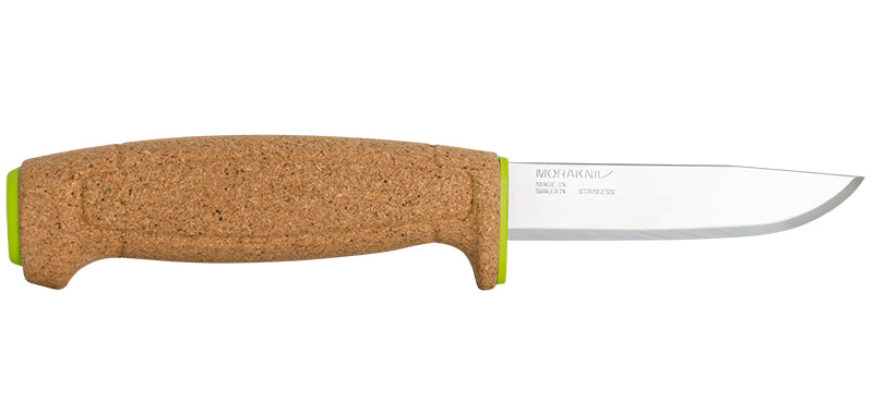 Couteau à lame fixe Morakniv flottant manche liège lame inoxydable 97 mm pour usage nautique
