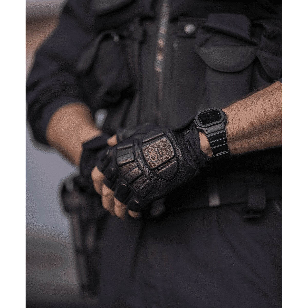 Mitaines d'intervention GK Professional Kill Bill cuir de chèvre manchette Nomex