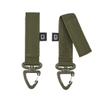 Mousqueton Brandit rotatif triangulaire à sangle pour ceinturon et MOLLE lot de 2