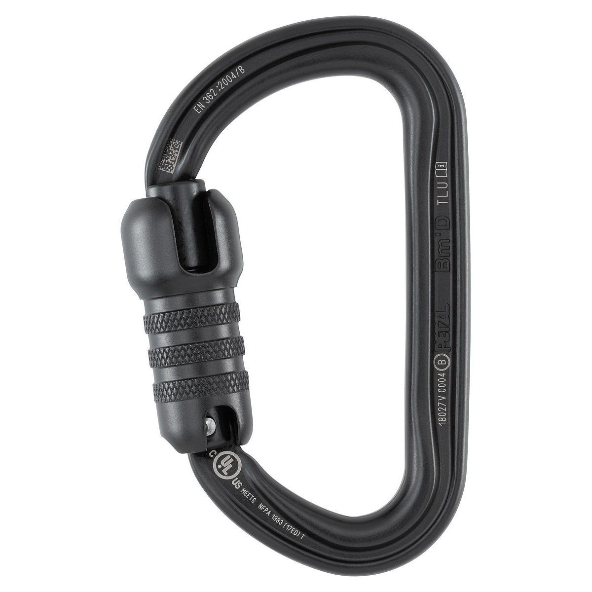Mousqueton Petzl Bm'D 32 kN à verrouillage automatique, 105 g, EN 362