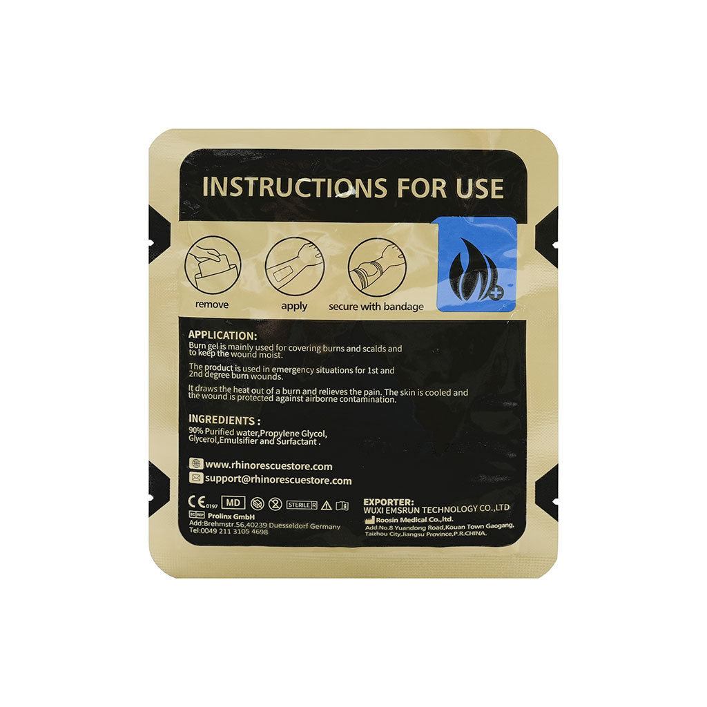 Pansement pour brûlures Ares 10 x 10 cm au gel réfrigérant stérile à base d'eau