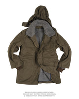 Parka M85 tchécoslovaque à capuche et doublure fourrée, surplus d'occasion, lot de 5