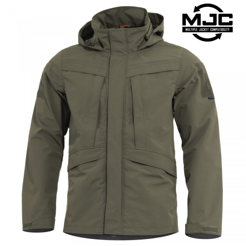 Parka de pluie Pentagon Hurricane membrane Ydor|Tec 10 000 mm coutures étanchées compatible doublure MJC