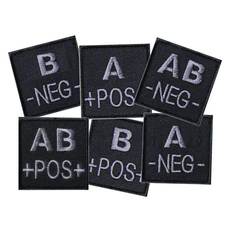Patch groupe sanguin basse visibilité Tissu