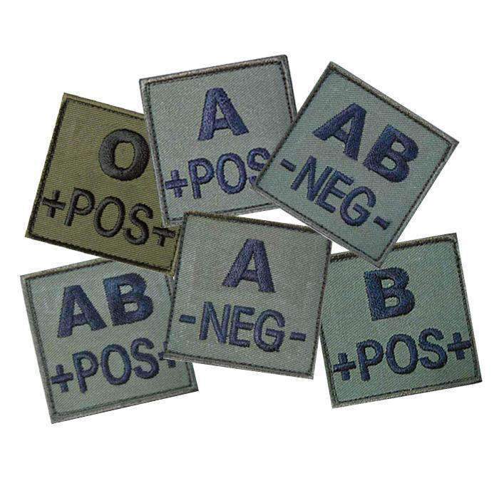 Patch groupe sanguin basse visibilité Tissu