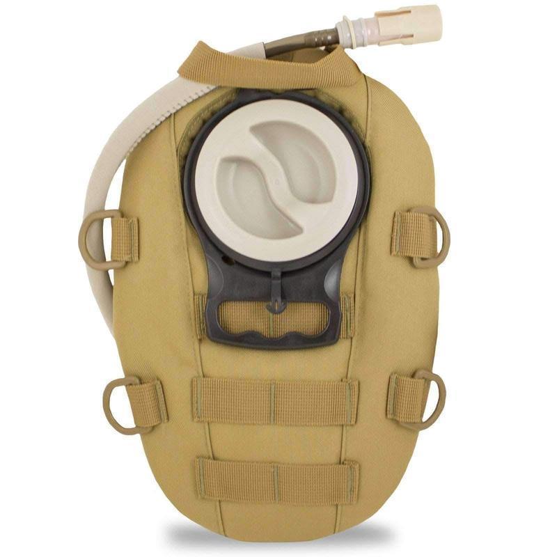 Poche à eau Mil-Tec Pack ovale 1 litre en TPU avec tuyau et housse polyester rembourrée
