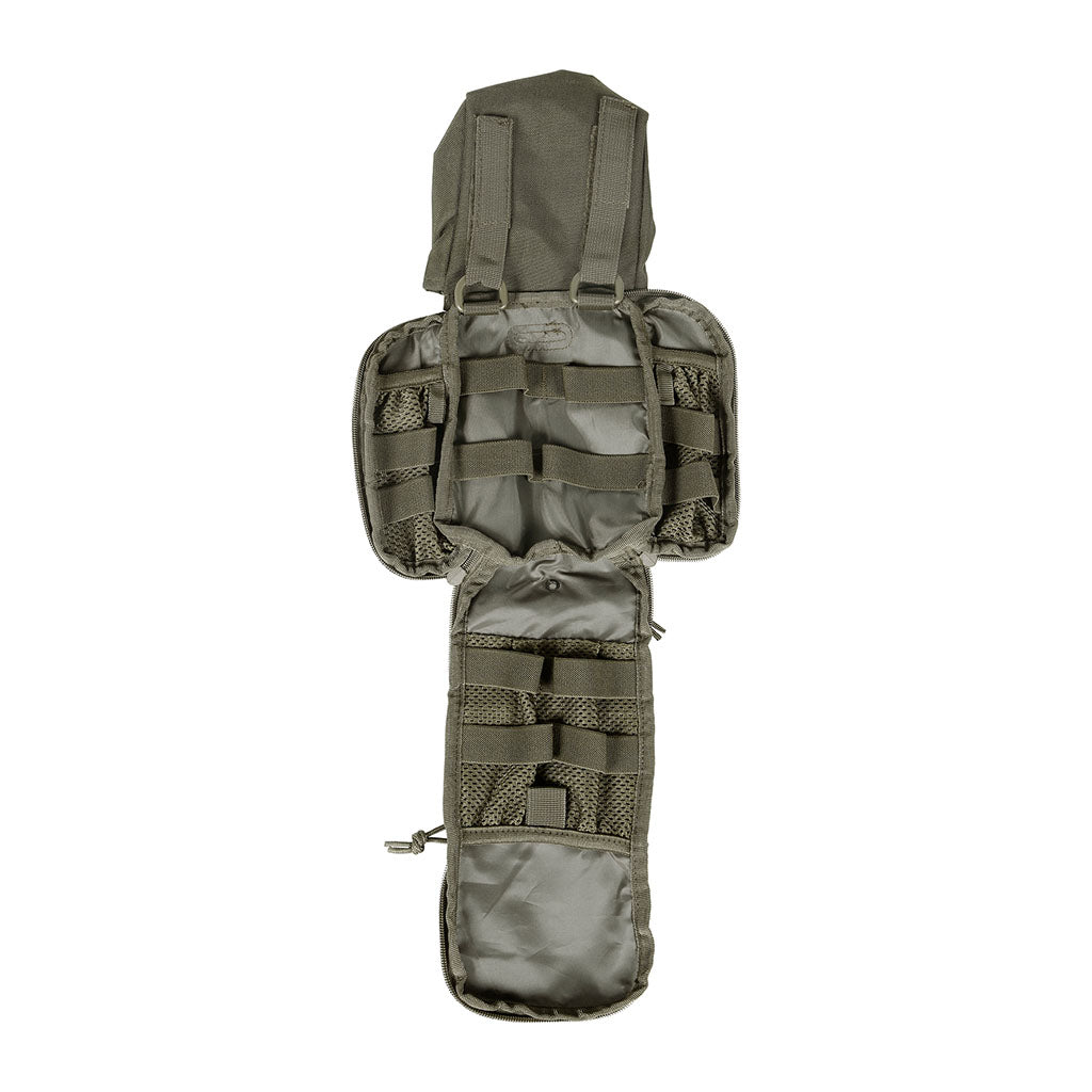 Pochette médicale Ares MOLLE détachable à ouverture complète et compartiments élastiques