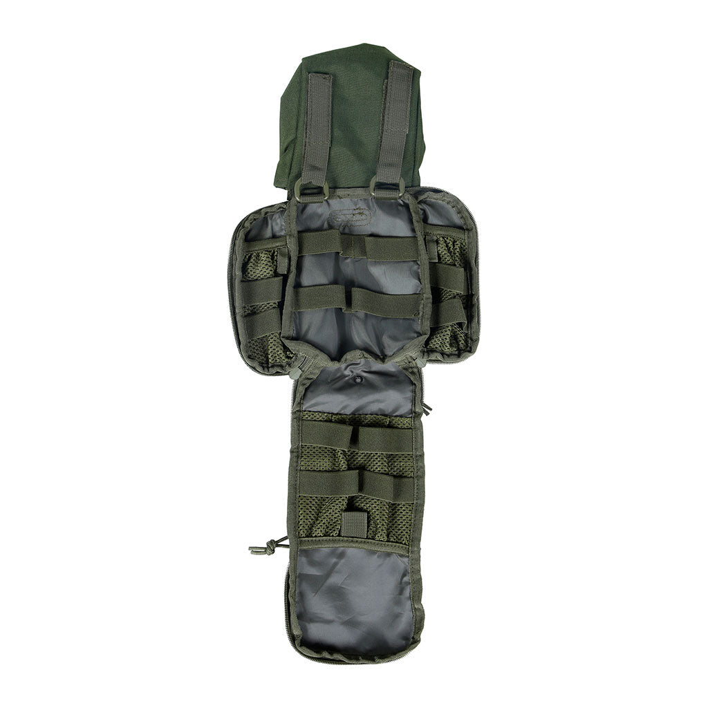 Pochette médicale Ares MOLLE détachable à ouverture complète et compartiments élastiques