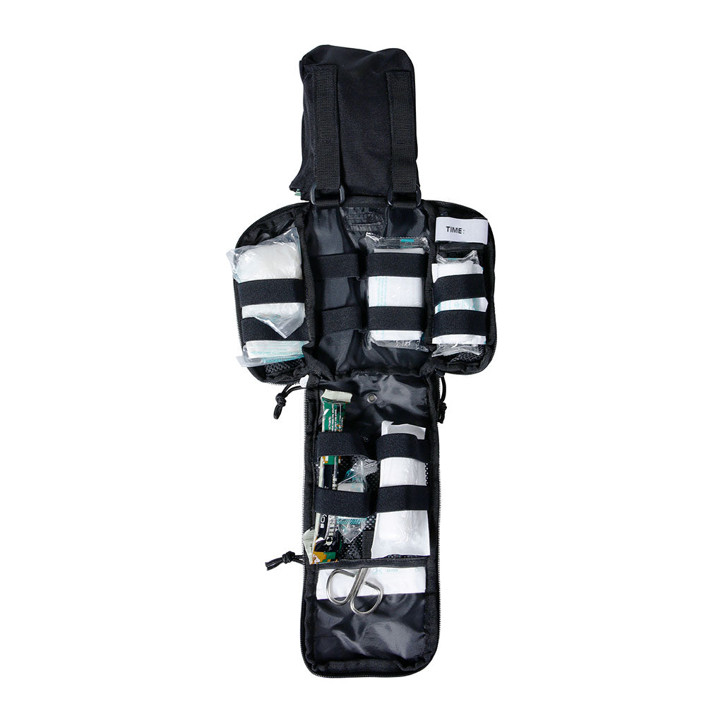 Pochette médicale Ares MOLLE détachable à ouverture complète et compartiments élastiques