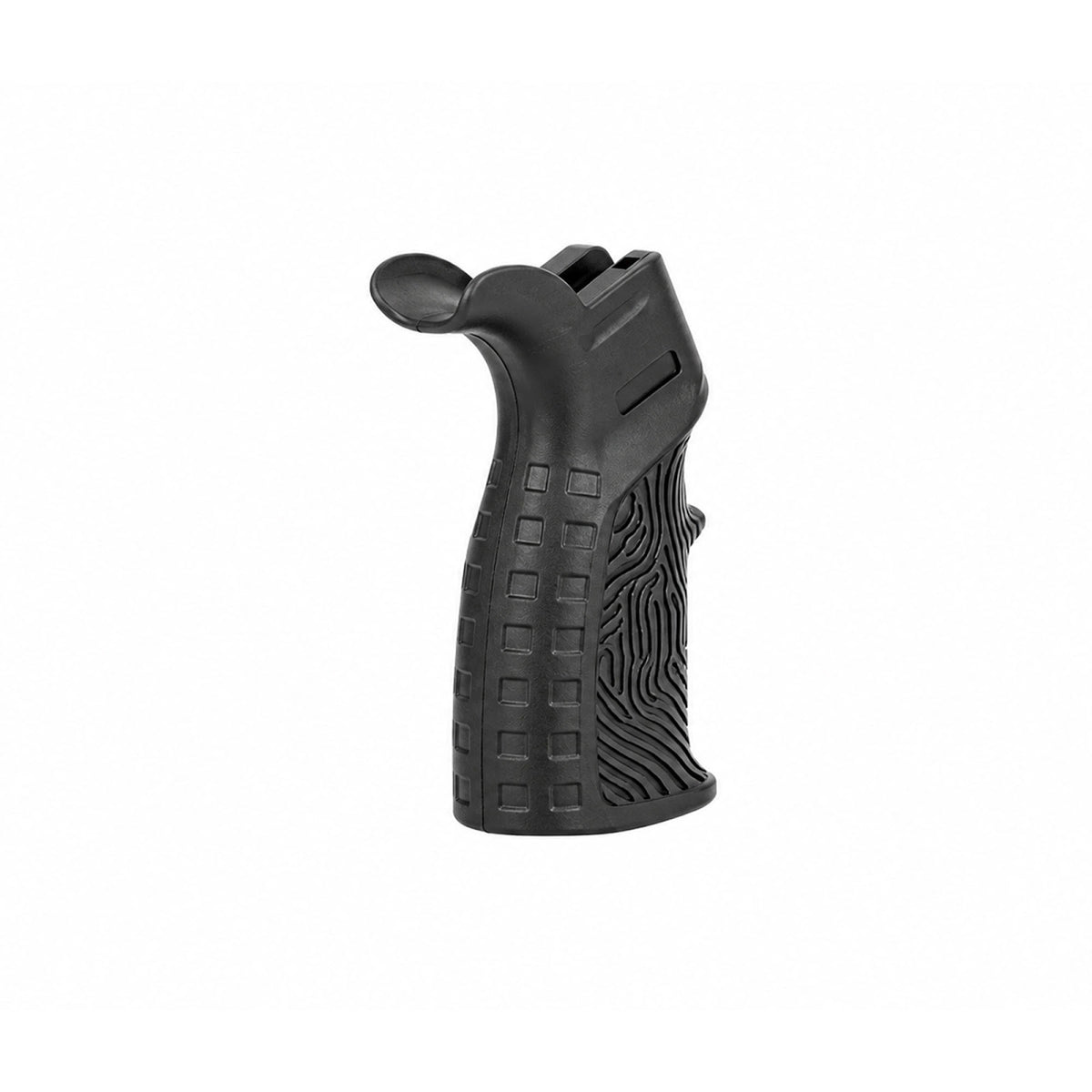Poignée pistolet DLG Tactical caoutchoutée extension arrière empreintes de doigts 106 g