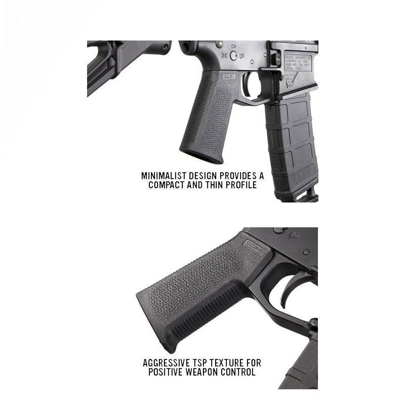 Poignée pistolet MOE-K Magpul pour AR15 et M4 compacte 68 g texture antidérapante