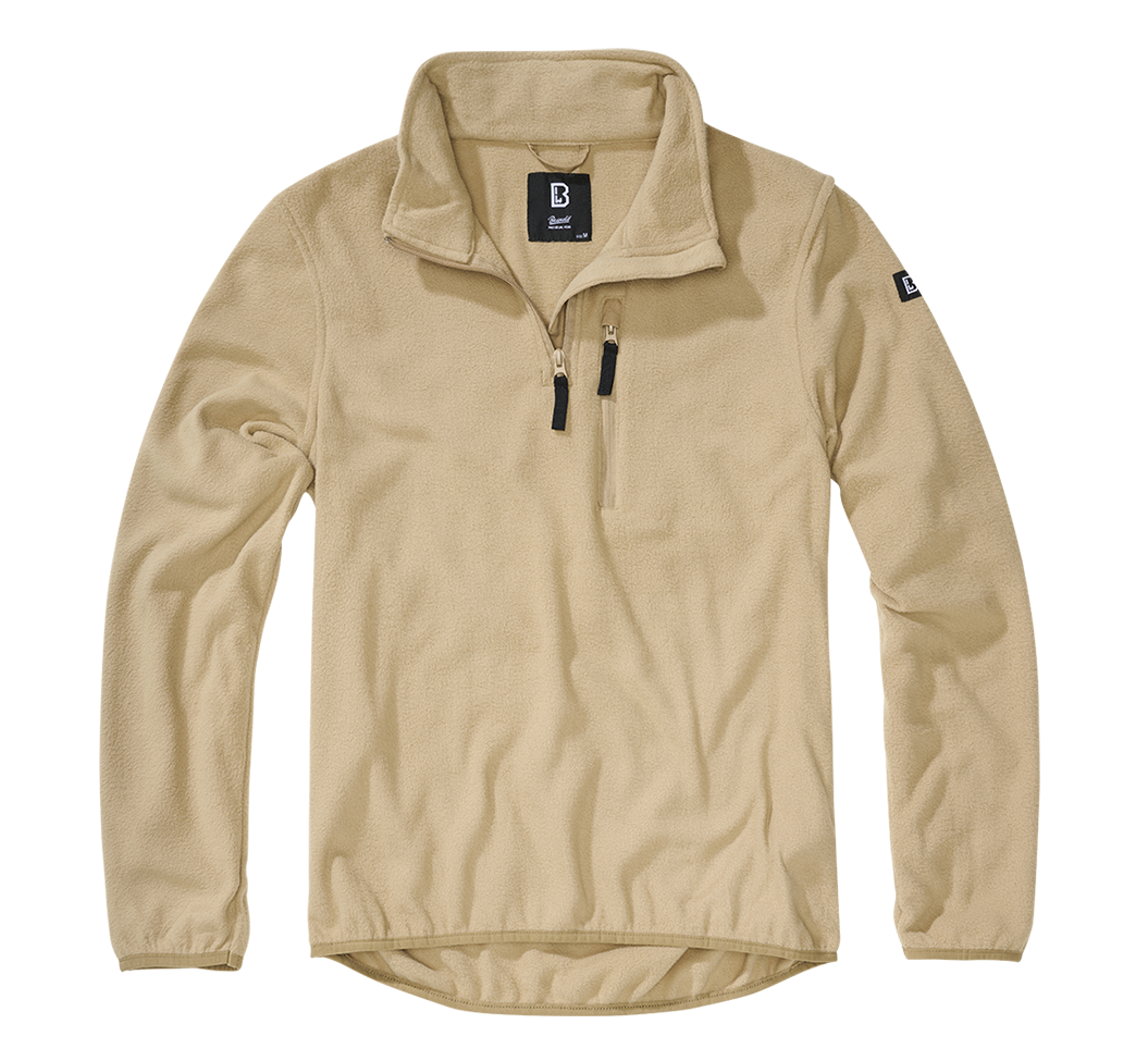 Polaire Brandit Fleece Troyer 170 g/m² col montant et poche de poitrine dissimulée