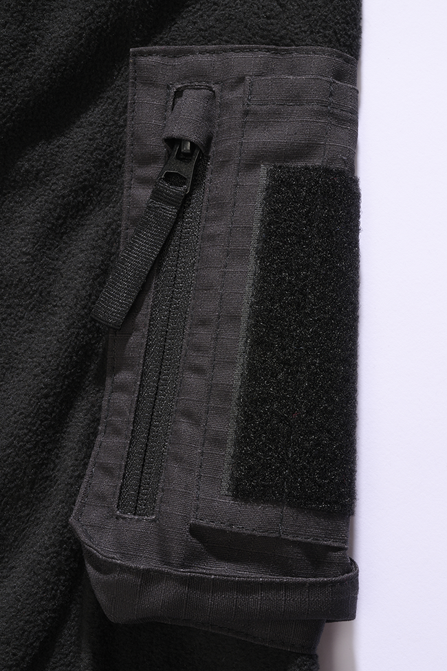 Polaire Brandit Fleece Troyer Ripstop 170 g/m² épaules et coudes renforcés poche de bras