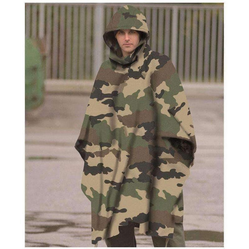 Poncho Mil-Tec type US Army en polyester 210T ripstop enduit polyvinyle colonne d'eau 5000 mm