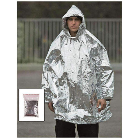 Poncho de survie Mil-Tec Silver polypropylène aluminisé