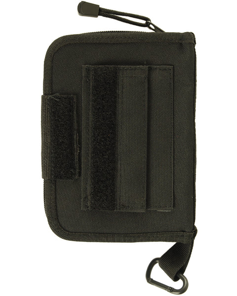 Porte-carnet Mil-Tec en polyester enduit PVC 18,5 x 13 cm avec mousqueton et porte-stylo