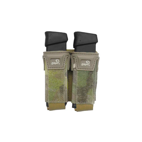 Porte-chargeur double Agilite Pincer Pistol 9 mm à puits polymère et dos MOLLE