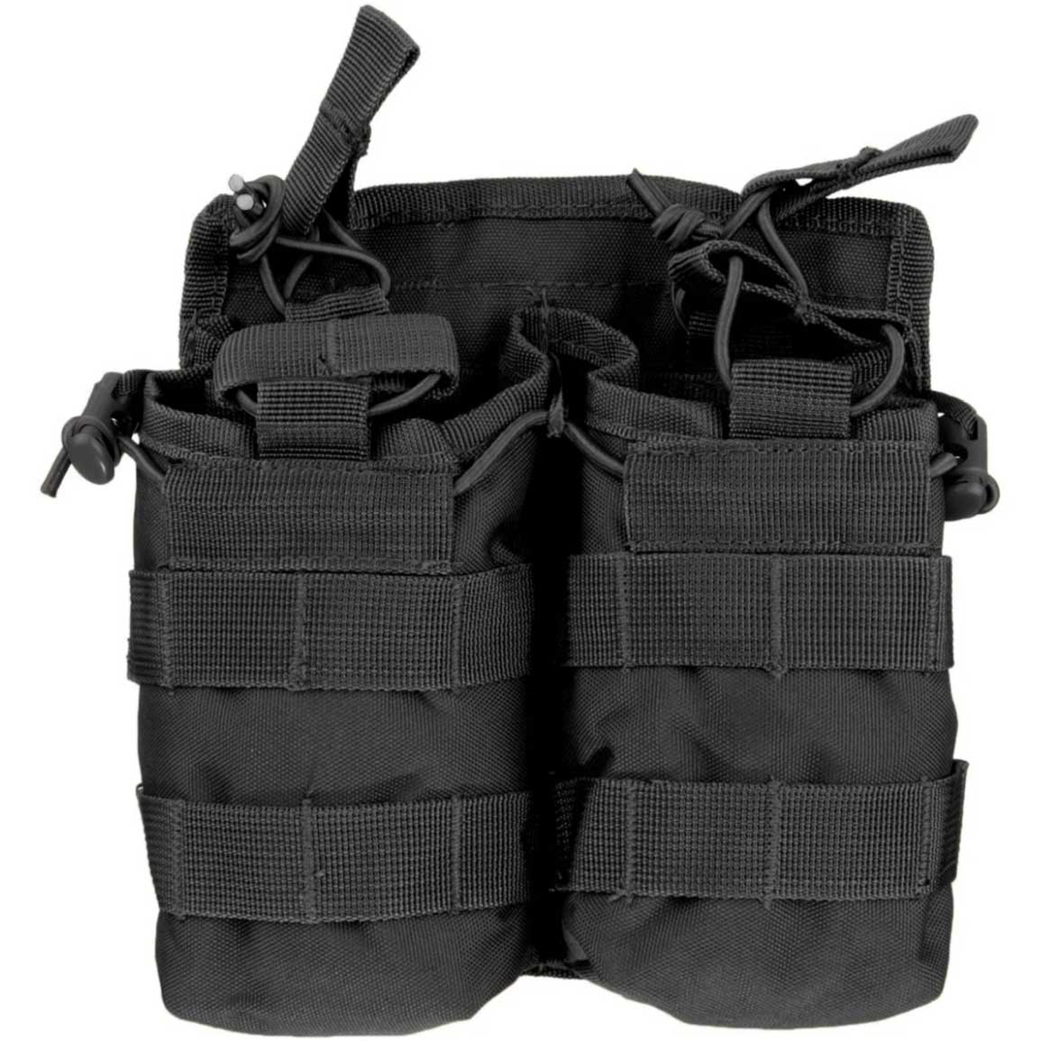 Porte-chargeur double Mil-Tec Open Top pour M4 polyester Oxford PVC compatible MOLLE avec sandow
