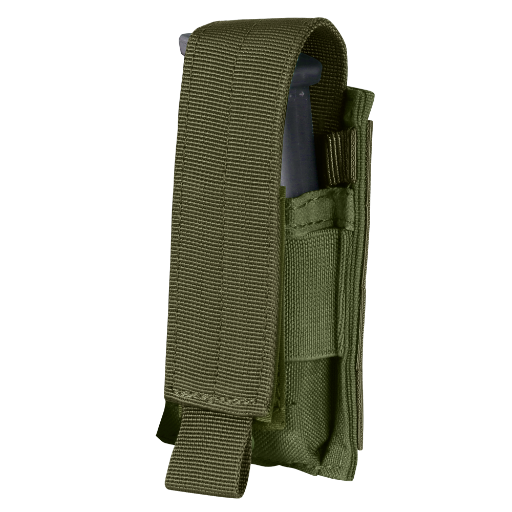 Porte-chargeur fermé Condor Single Pistol rabat amovible et bride élastique