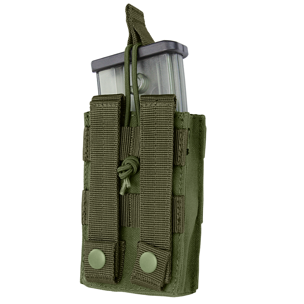 Porte-chargeur ouvert Condor Single G36 rétention élastique et bande MOLLE frontale