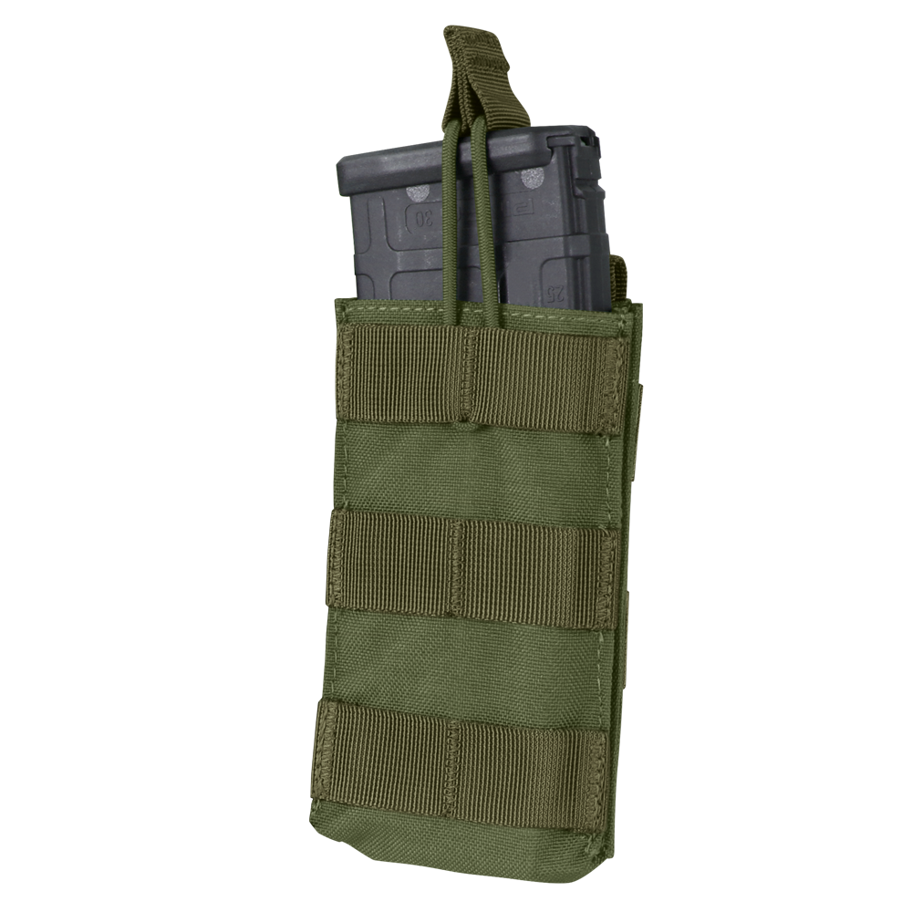 Porte-chargeur ouvert Condor Single M4 bande élastique et sangle MOLLE frontale