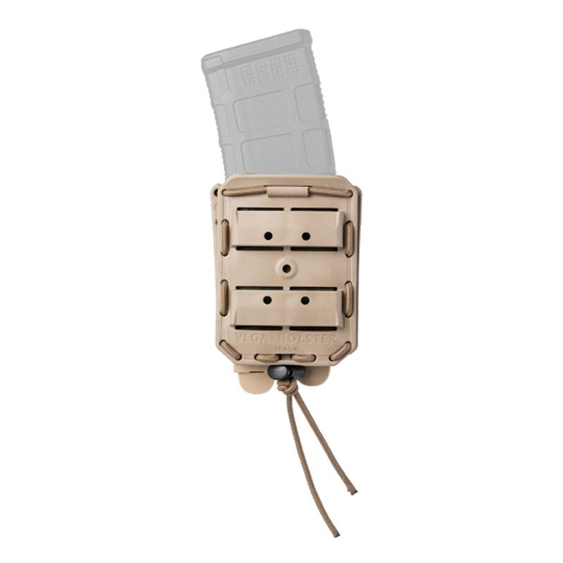 Porte-chargeur rigide Vega Holster Bungy 8BL03 pour chargeur de fusil 5.56, rétention élastique et MOLLE
