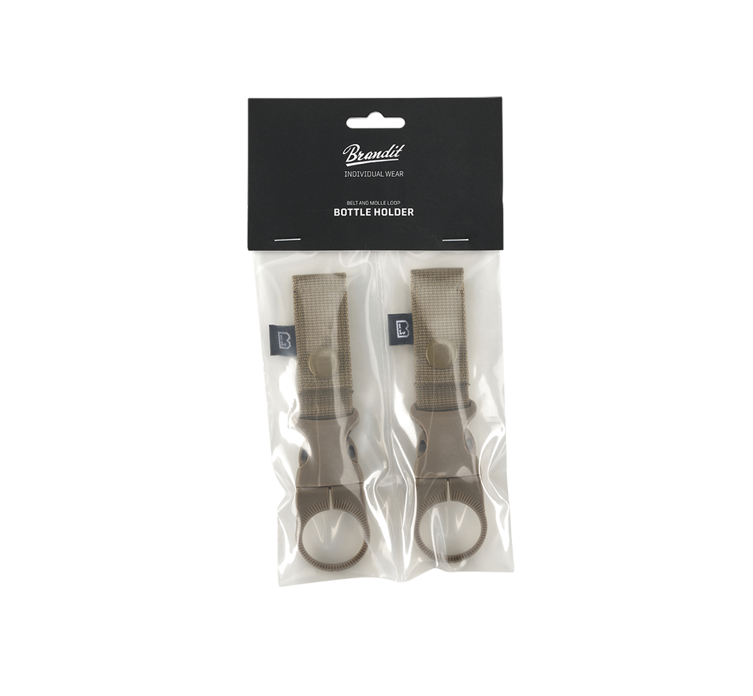 Porte-gourde Brandit à clip pour ceinturon et MOLLE lot de 2 sangles polypropylène