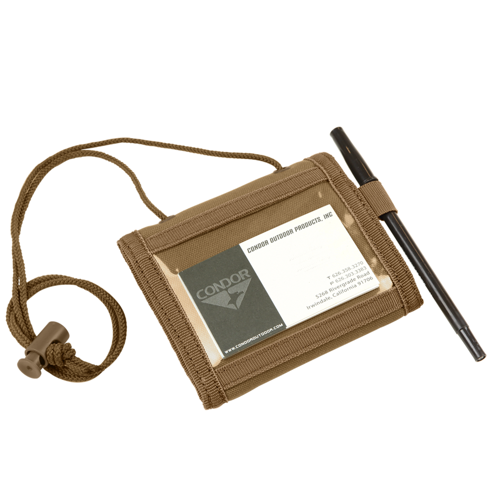 Portefeuille Condor Vault trois volets six porte-cartes et tour de cou amovible