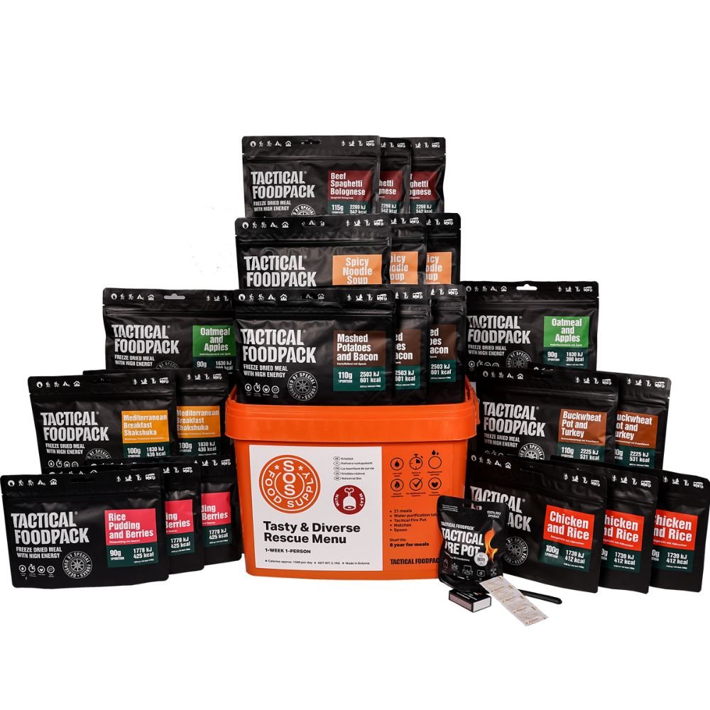 Ration lyophilisée Tactical Foodpack SOS Food Supply avec viande