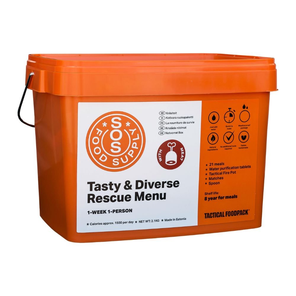 Ration lyophilisée Tactical Foodpack SOS Food Supply avec viande