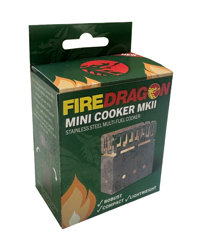 Réchaud pliant BCB FireDragon Mini Cooker MK2 en métal avec pare-vent réglable