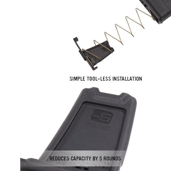 Réducteur de capacité Minus 5 Magpul pour chargeurs PMAG LR/SR M3 7.62x51, lot de 3