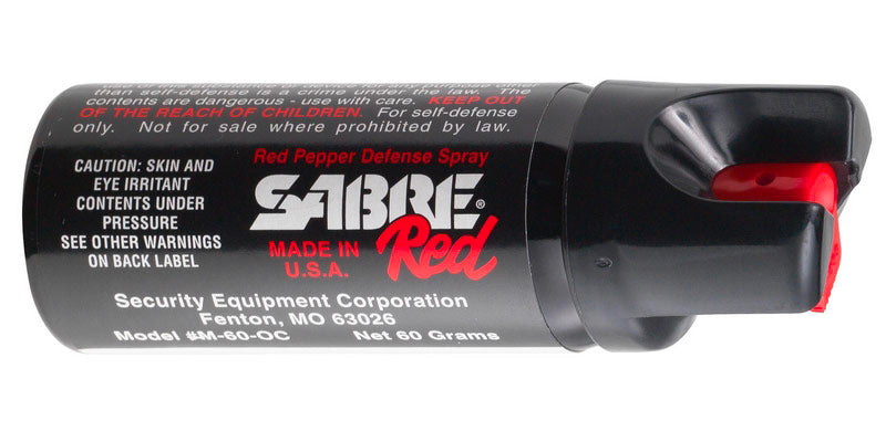 Aérosol lacrymogène Sabre Red Magnum 60 ml jet en nuage avec colorant de marquage