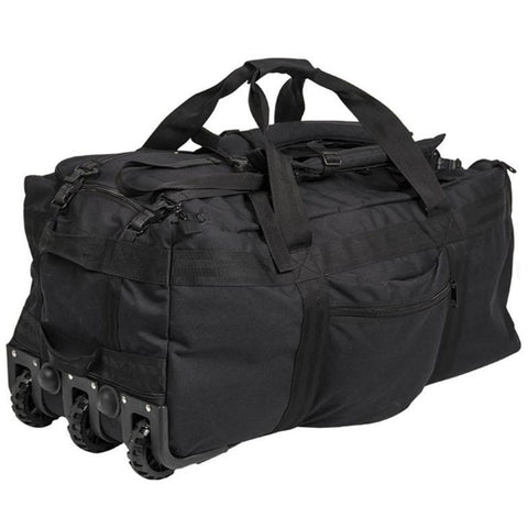 Sac Mil-Tec Commando 118L nylon 1000D enduit PU 78 × 37 × 37 cm charge utile 40 kg trois roulettes