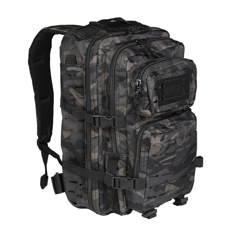Sac à dos d'assaut Mil-Tec US 36 litres polyester PVC avec système Laser Cut frontal et compartiment hydratation