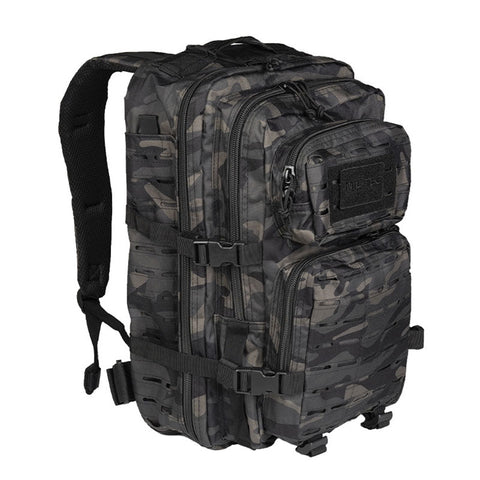 Sac à dos d'assaut Mil-Tec US 36 litres polyester PVC avec système Laser Cut frontal et compartiment hydratation