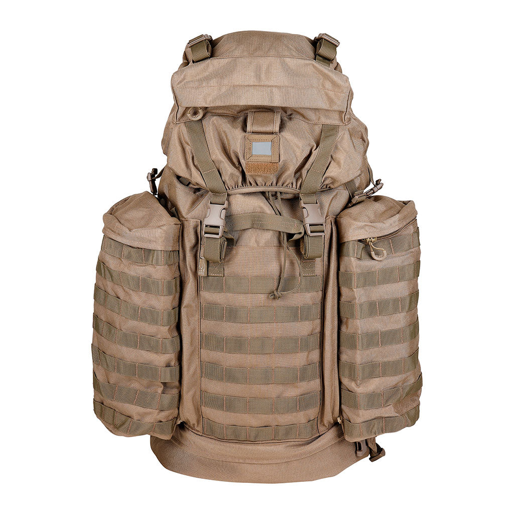 Sac à dos de combat Ares 100 L couvre-sac intégré et poches latérales amovibles MOLLE