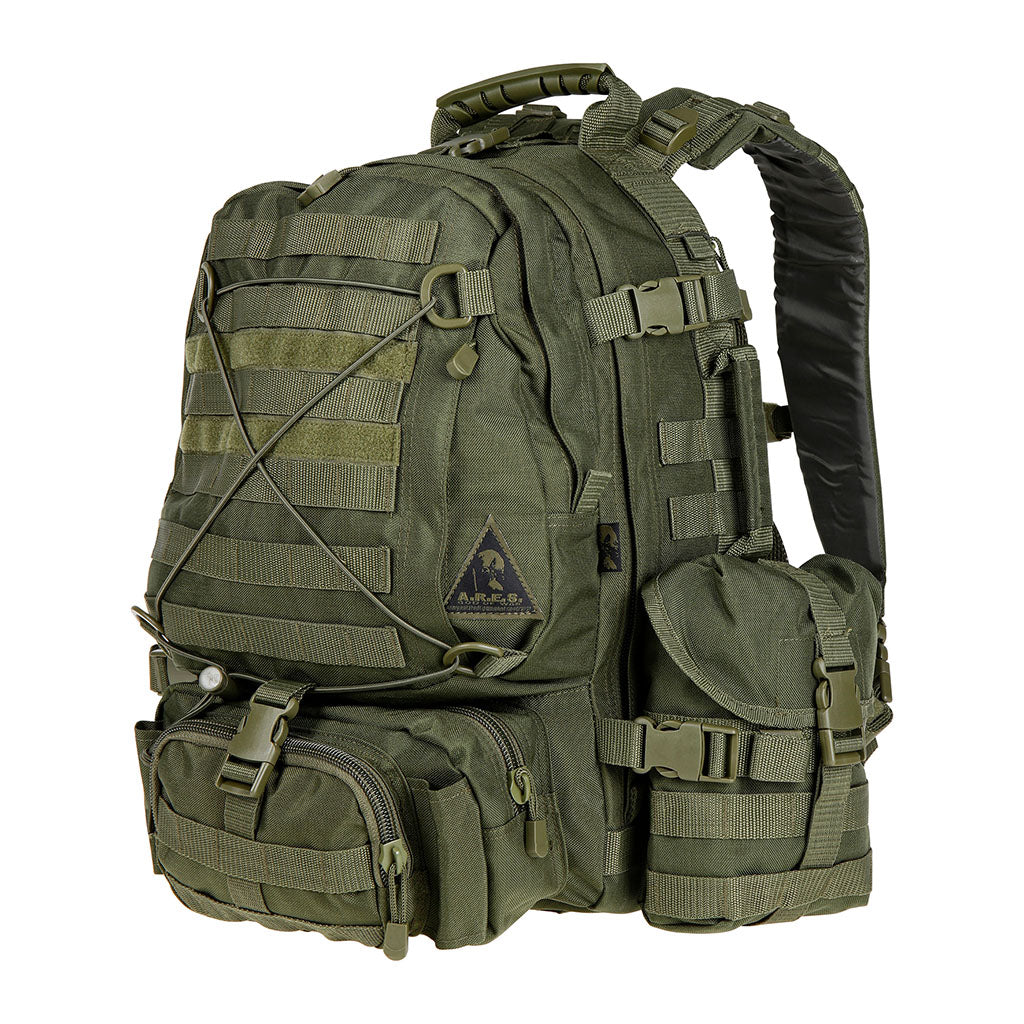 Sac à dos de combat Ares Cougar 45 L ceinture ventrale amovible et bandes MOLLE