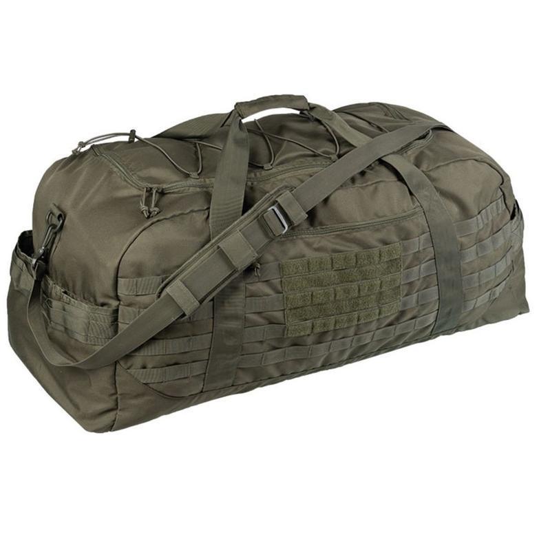 Sac de voyage Mil-Tec Cargo Combat 105L polyester enduit PU avec MOLLE et bandoulière amovible