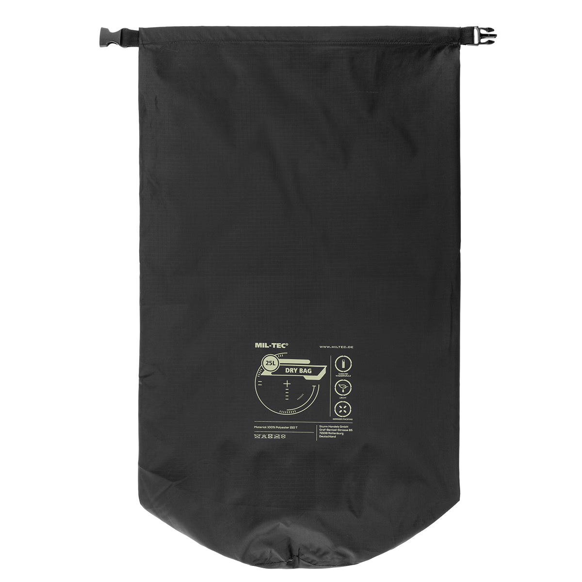 Sac étanche Mil-Tec Dry Bag 25 litres polyester roll-top