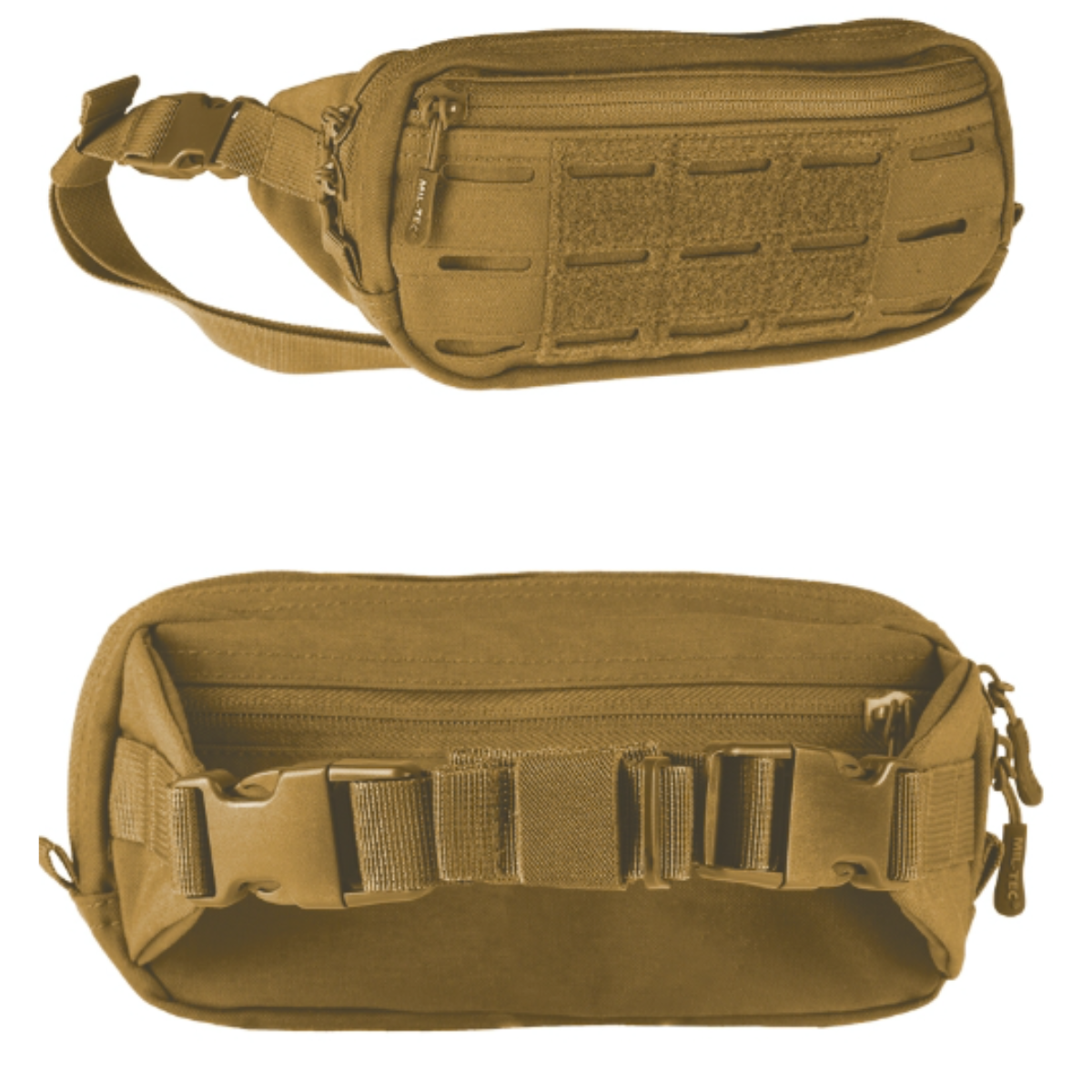 Sacoche banane Mil-Tec Laser Cut polyester 700D 23,5 × 12 cm avec ceinture réglable