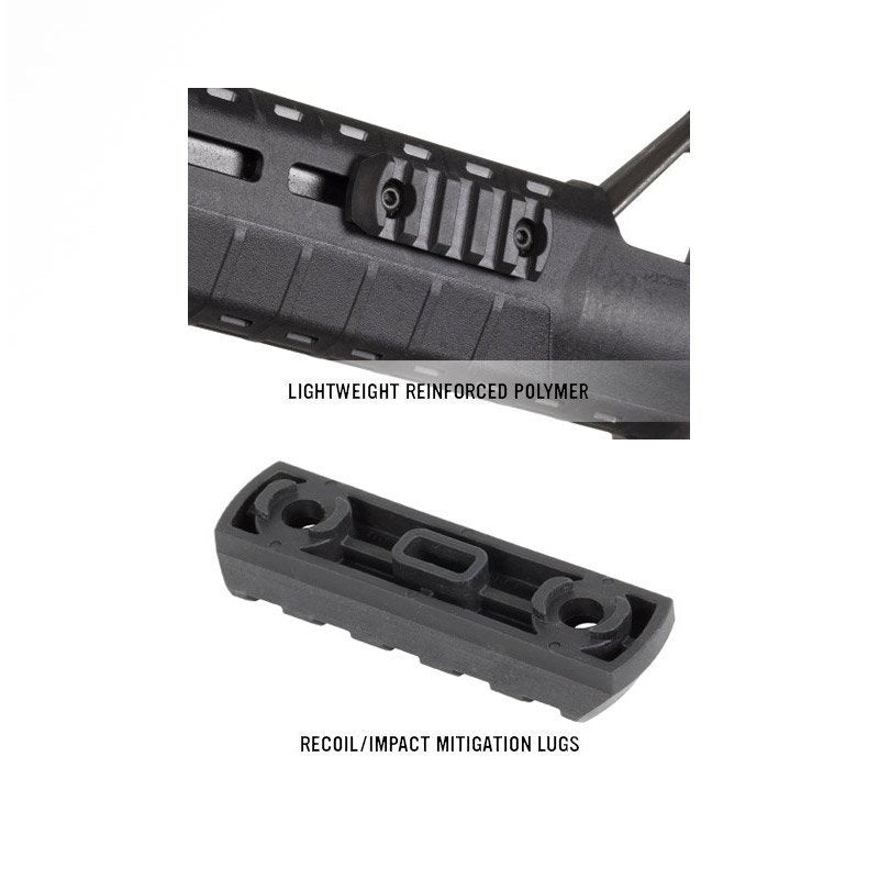 Section de rail Picatinny M-LOK Magpul en polymère 5 fentes longueur 6,3 cm