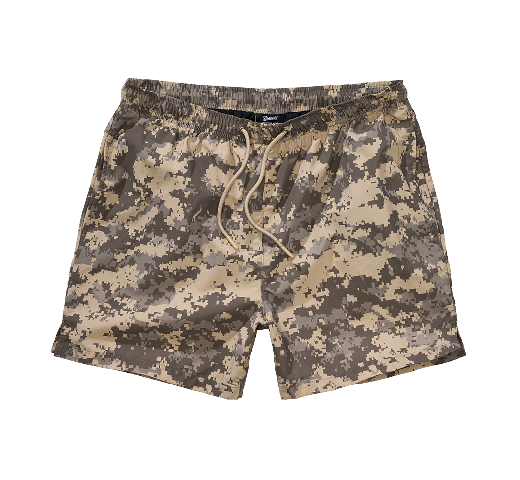 Short de bain Brandit Swimshort Basic en nylon à doublure filet et poche à glissière