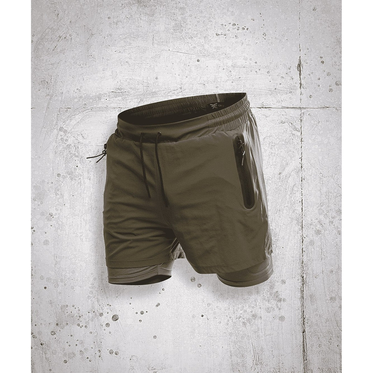Short de sport Sprint 2-en-1 GK Undercover cuissard intégré 4 poches à glissière