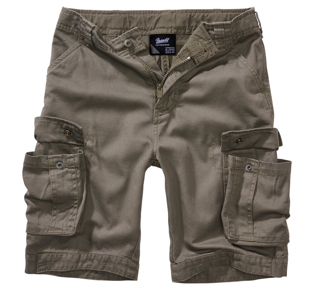 Short enfant Brandit Urban Legend coton léger six poches et tour de taille réglable