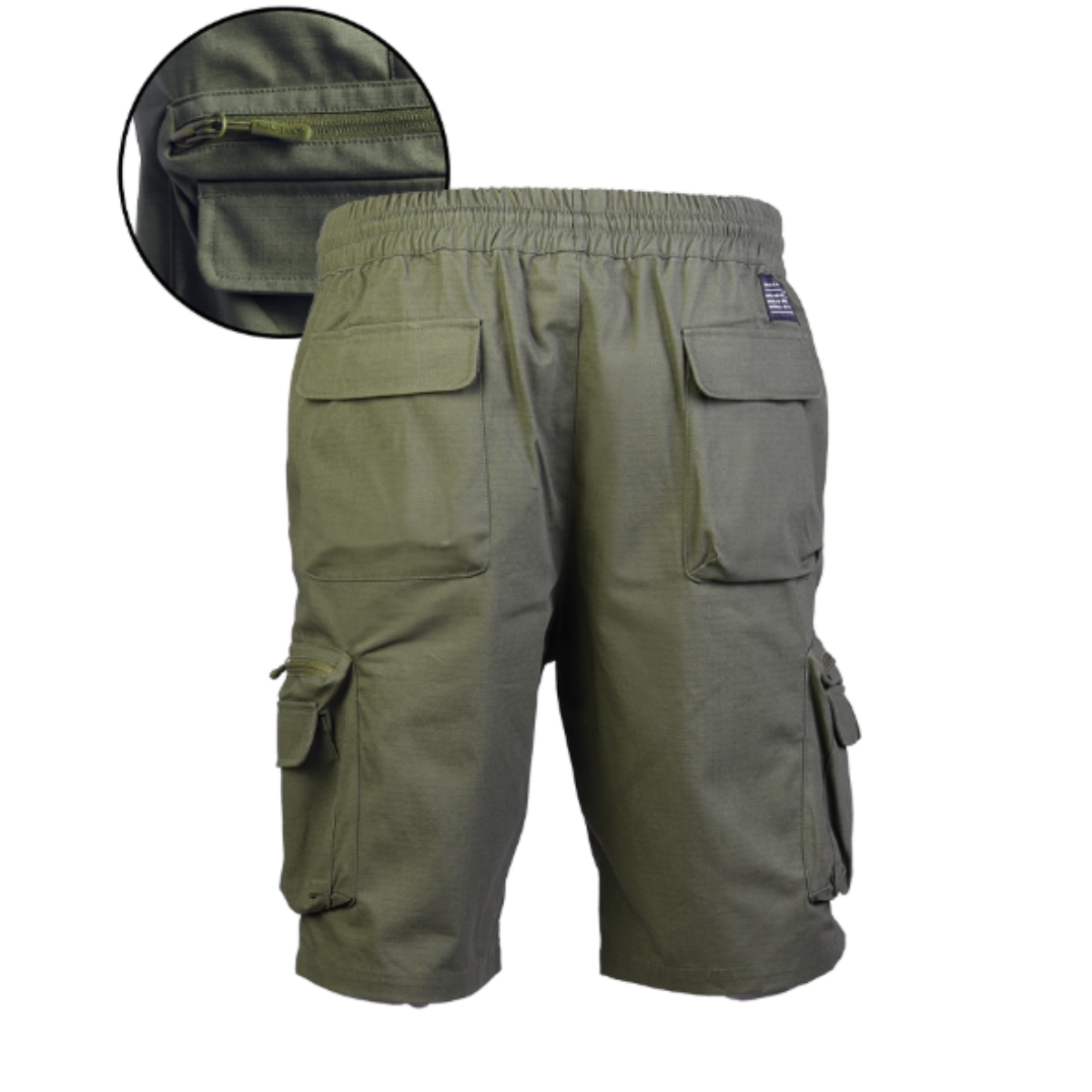 Short tactique Mil-Tec Urban Explorer en coton ripstop avec sept poches et ceinture élastique