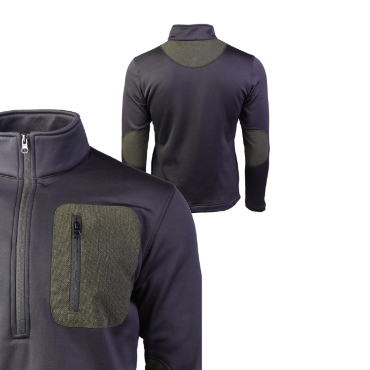 Sweat polaire Mil-Tec stretch zippé avec renforts aux coudes et à la poitrine