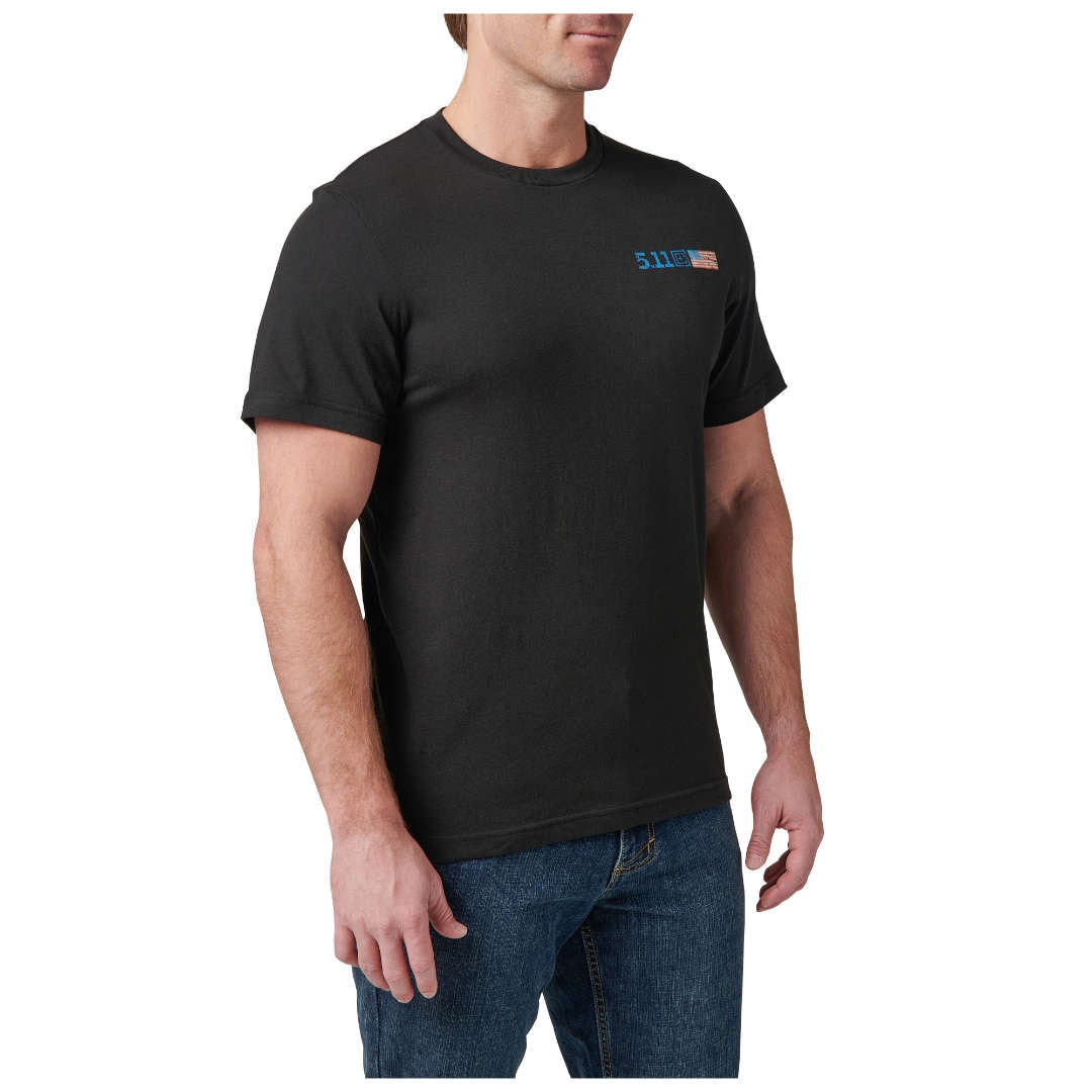 T-shirt American Flag 5.11 Tactical jersey coton polyester encres résistantes au temps