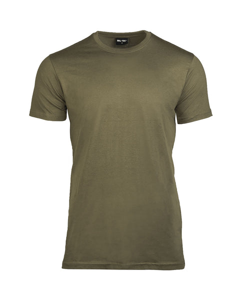 T-shirt Mil-Tec de coupe US en coton jersey simple, grammage 140 à 145 g/m²