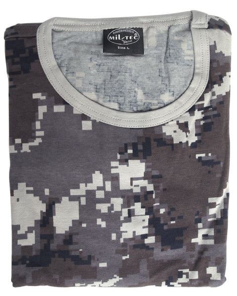 T-shirt Mil-Tec en maille extensible coton-élasthanne, grammage annoncé 150 g/m²